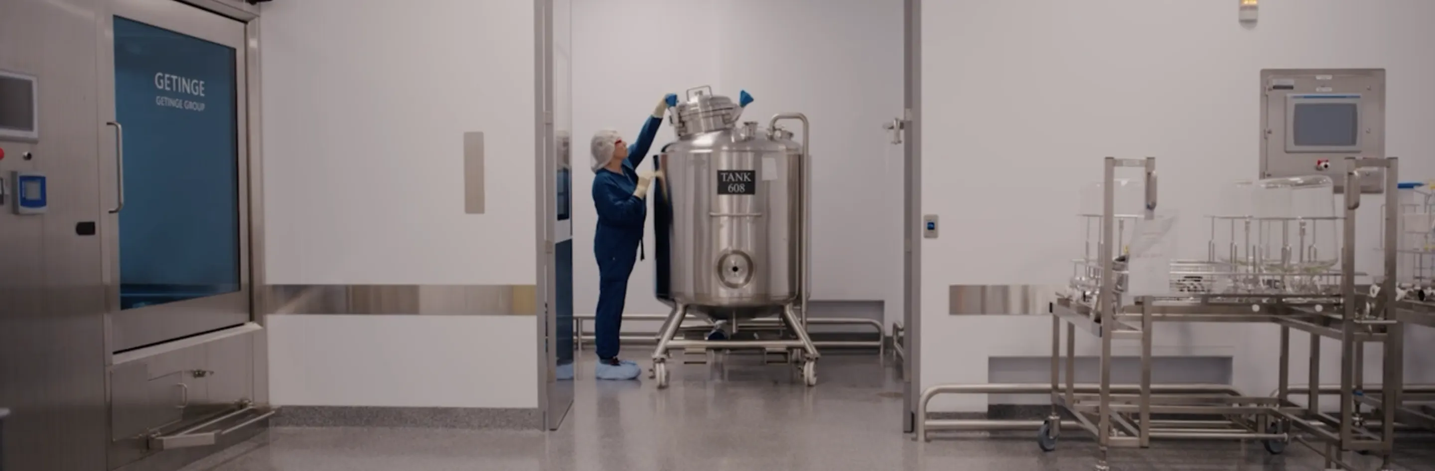 image of doctors making preparations in surgical room